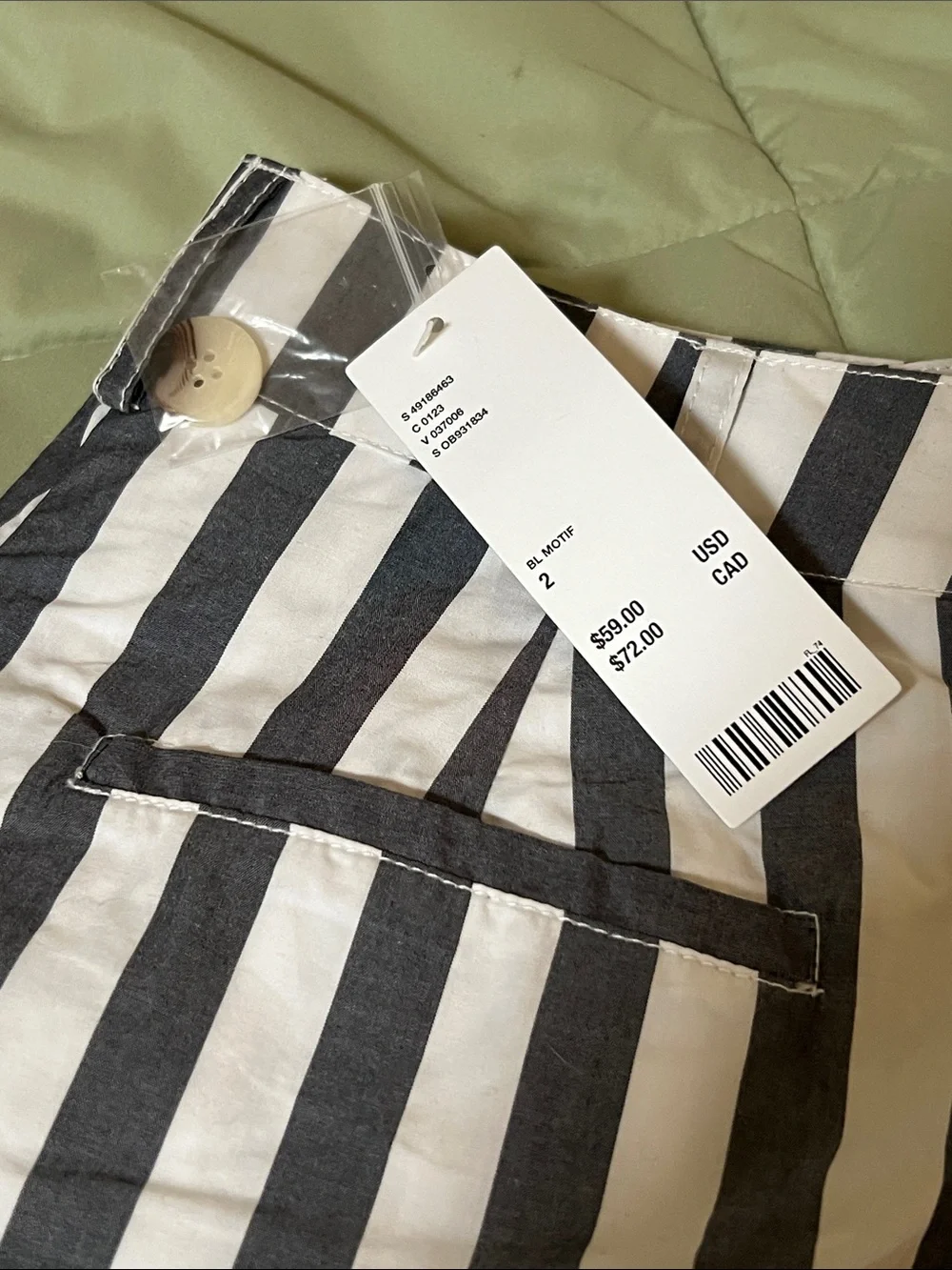 Urban Outfitters High-Rise Tapered Striped Pants - Picture 3 of 6